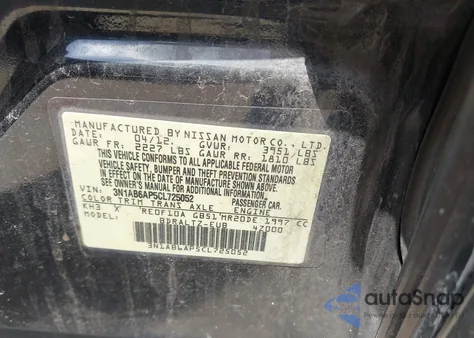 2012 Nissan Sentra 2.0 Sr z USA, uszkodzony, nr VIN 3N1AB6AP5CL725052